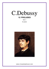 Cover icon of Preludes, book I sheet music for piano solo by Claude Debussy, classical score, intermediate/advanced skill level