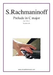 Cover icon of Prelude in C major Op.32 No.1 sheet music for piano solo by Serjeij Rachmaninoff, classical score, advanced skill level