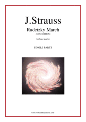 Cover icon of Radetzky March (parts) (NEW EDITION) sheet music for brass quartet by Johann Strauss, classical score, intermediate/advanced skill level