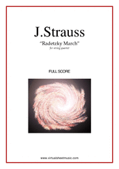 Cover icon of Radetzky March (f.score) sheet music for string quartet by Johann Strauss, classical score, intermediate skill level