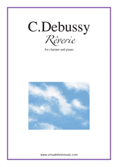 Cover icon of Reverie sheet music for clarinet and piano by Claude Debussy, classical score, easy skill level