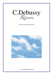 Cover icon of Reverie sheet music for flute (or oboe) and piano by Claude Debussy, classical score, easy skill level