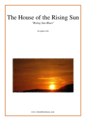 The House of the Rising Sun for piano solo - easy inspirational sheet music