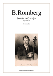 Cover icon of Sonata in B flat major Op.43 No.3 sheet music for two cellos by Bernhard Romberg, classical score, intermediate duet