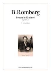 Cover icon of Sonata in E minor Op.38 No.1 sheet music for cello and piano by Bernhard Romberg, classical score, intermediate skill level