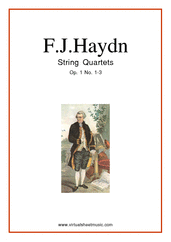 Cover icon of String Quartets Op.1 No.1-6 (parts) sheet music for string quartet by Franz Joseph Haydn, classical score, intermediate skill level
