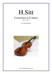 Cover icon of Concertino in E minor Op. 31 No. 2 sheet music for violin and piano by Hans Sitt, classical score, intermediate skill level