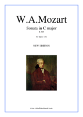 Sonata in C major K545 (NEW EDITION) for piano solo - wolfgang amadeus mozart sonata sheet music
