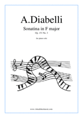 Cover icon of Sonatina in F major Op.151 No.3 sheet music for piano solo by Antonio Diabelli, classical score, easy skill level