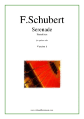 Cover icon of Serenade "Standchen" (version 1) sheet music for guitar solo by Franz Schubert, classical score, intermediate/advanced skill level