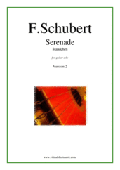 Cover icon of Serenade "Standchen" (version 2) sheet music for guitar solo by Franz Schubert, classical score, advanced skill level