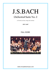 Cover icon of Orchestral Suite No.2 BWV 1067 (f.score) sheet music for orchestra by Johann Sebastian Bach, classical score, intermediate skill level