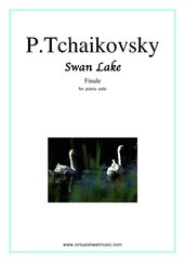 Cover icon of Swan Lake (Finale) sheet music for piano solo by Pyotr Ilyich Tchaikovsky, classical score, easy/intermediate skill level