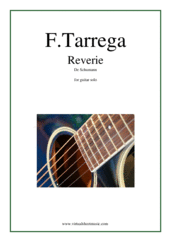 Cover icon of Reverie De Schumann sheet music for guitar solo by Francisco Tarrega, classical score, intermediate/advanced skill level