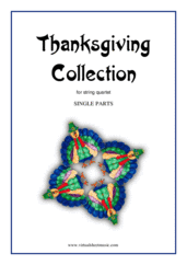Cover icon of Thanksgiving Collection (parts) sheet music for string quartet, easy skill level