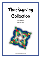 Cover icon of Thanksgiving Collection (COMPLETE) sheet music for string quartet, easy skill level