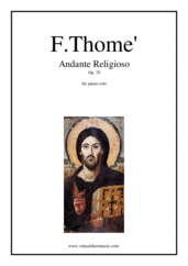 Cover icon of Andante Religioso, Op. 70 sheet music for piano solo by Francis Thome', classical score, intermediate/advanced skill level