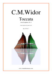 Cover icon of Toccata from Symphony No.5 sheet music for piano solo by Charles Marie Widor, classical score, intermediate/advanced skill level