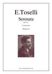 Cover icon of Serenata Op.6 No.1 (full score and parts) sheet music for string quartet by Enrico Toselli, classical score, easy/intermediate skill level