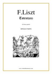 Cover icon of Totentanz (parts) sheet music for brass quintet by Franz Liszt, classical score, advanced skill level