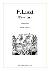 Cover icon of Totentanz (f.score) sheet music for brass quintet by Franz Liszt, classical score, advanced skill level