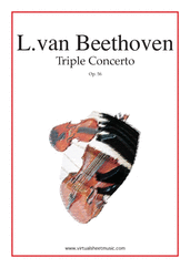 Cover icon of Triple Concerto Op.56 sheet music for violin, cello, piano and orchestra by Ludwig van Beethoven, classical score, advanced skill level