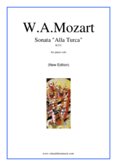 Cover icon of Sonata "Alla Turca" - Turkish March K331 (New Edition) sheet music for piano solo by Wolfgang Amadeus Mozart, classical score, intermediate skill level
