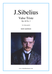 Cover icon of Valse Triste Op.44 No.1 (parts) - NEW EDITION sheet music for string quartet by Jean Sibelius, classical score, intermediate/advanced skill level