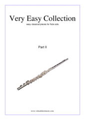Very Easy Collection, part II for flute solo - antonin dvorak flute sheet music