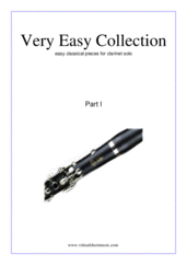 Cover icon of Very Easy Collection, part I sheet music for clarinet solo, classical score, beginner skill level