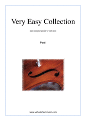 Very Easy Collection, part I for cello solo - beginner cello sheet music