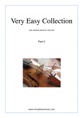 Cover icon of Very Easy Collection, part II sheet music for viola solo, classical score, beginner skill level