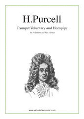 Cover icon of Trumpet Voluntary and Hornpipe sheet music for three clarinets and bass clarinet by Henry Purcell, classical wedding score, easy/intermediate skill level