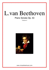Cover icon of Sonata Op.53 "Waldstein" sheet music for piano solo by Ludwig van Beethoven, classical score, advanced skill level