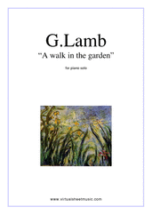 Cover icon of A Walk In The Garden sheet music for piano solo by Gary Lamb, easy skill level