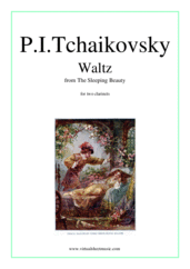 Cover icon of Waltz from The Sleeping Beauty sheet music for two clarinets by Pyotr Ilyich Tchaikovsky, classical score, easy duet