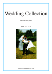 Cover icon of Wedding Sheet Music (NEW EDITION) for cello and piano (organ), classical wedding score, intermediate skill level