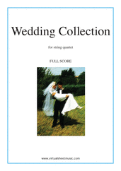 Cover icon of Wedding Sheet Music (f.score) for string quartet, classical wedding score, intermediate skill level