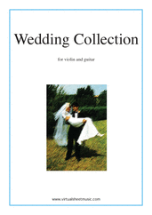 Cover icon of Wedding Sheet Music for violin and guitar, classical wedding score, intermediate duet
