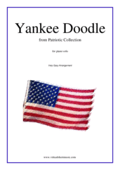 free Yankee Doodle for piano solo - beginner festival sheet music
