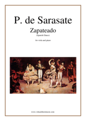 Cover icon of Zapateado, spanish dance sheet music for viola and piano by Pablo De Sarasate, classical score, advanced skill level