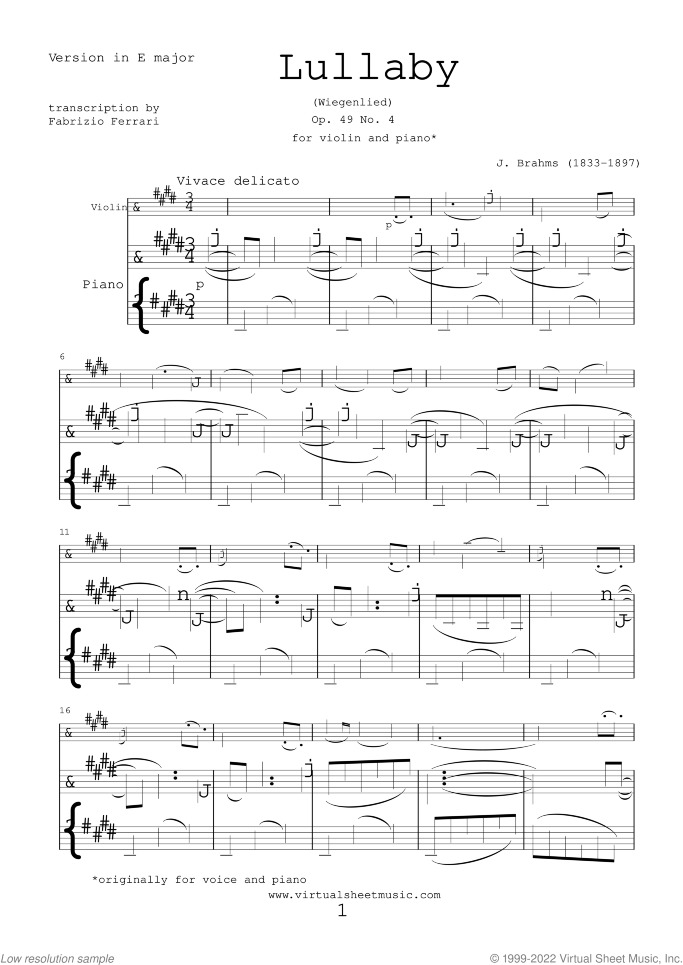 Intermezzos sheet music for piano solo by Johannes Brahms, classical score, advanced skill level