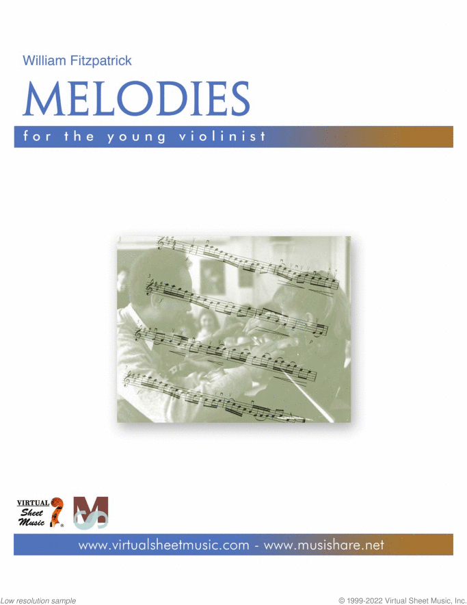 Melodies for the Young Violinist sheet music for violin by William Fitzpatrick, classical score, easy/intermediate skill level