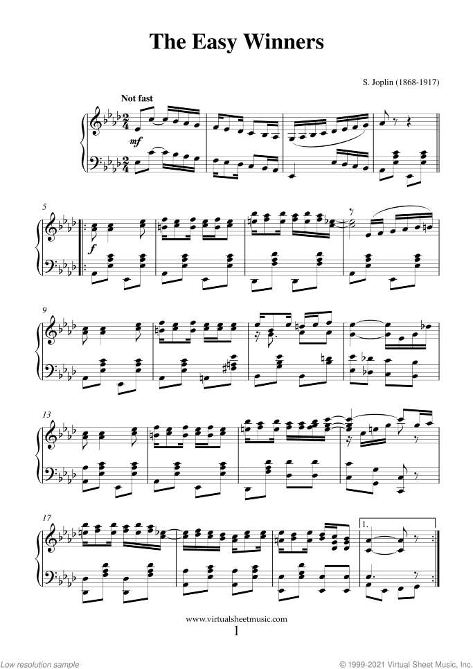 Ragtimes (collection 2 - NEW EDITION) sheet music for piano solo by Scott Joplin, classical score, intermediate skill level