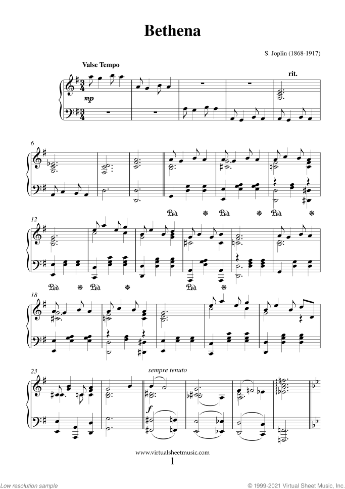 Ragtimes (collection 3 - NEW EDITION) sheet music for piano solo by Scott Joplin, classical score, intermediate skill level