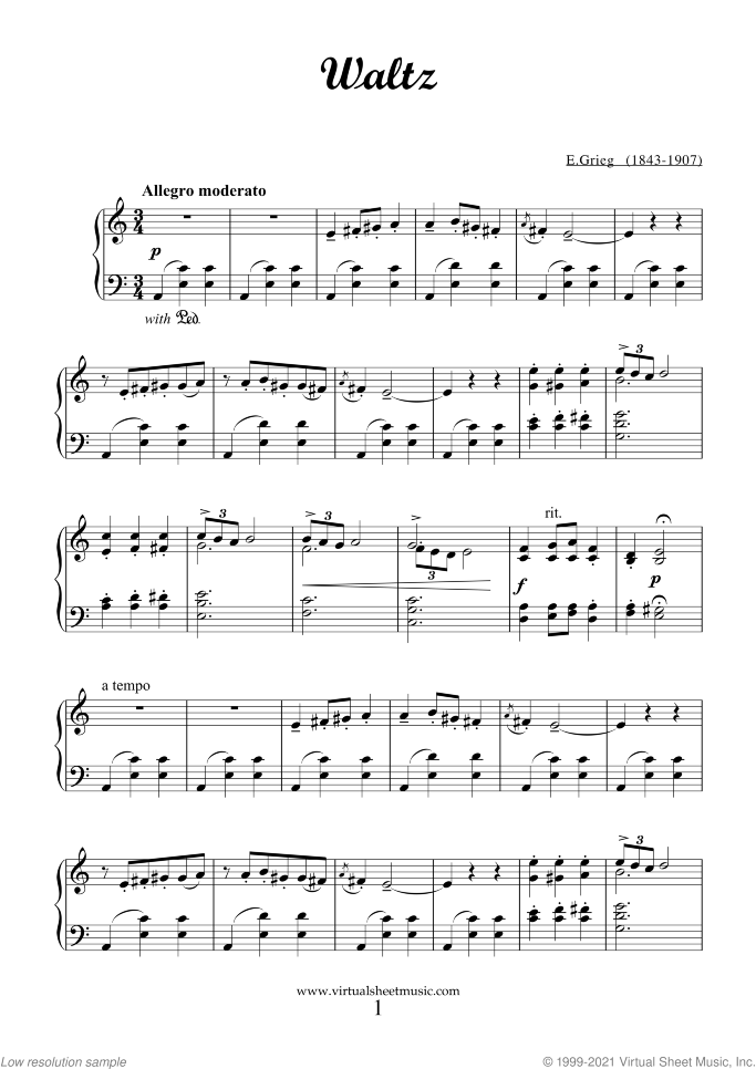 LLEGÓ CON TRES HERIDAS Sheet music for Piano (Solo) Easy