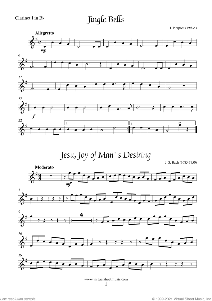 Easy Christmas Quintet Sheet Music Carols (PDF)