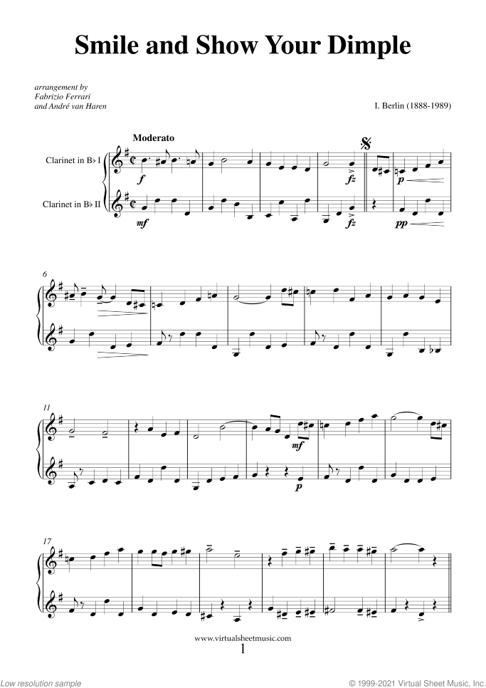 Easter Collection - Easter Hymns and Tunes sheet music for two clarinets, easy duet