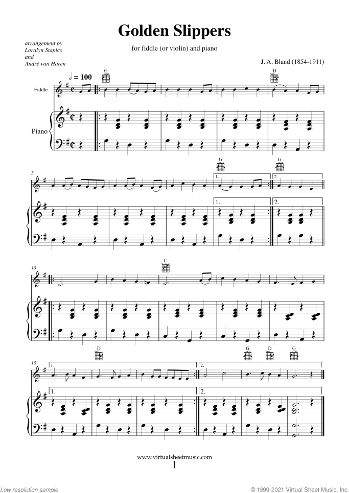 Fiddle Collection sheet music for violin and piano, easy skill level
