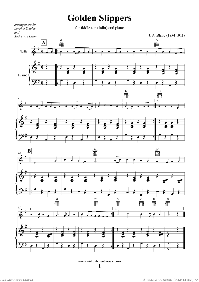 Fiddle Collection sheet music for violin and piano, easy skill level